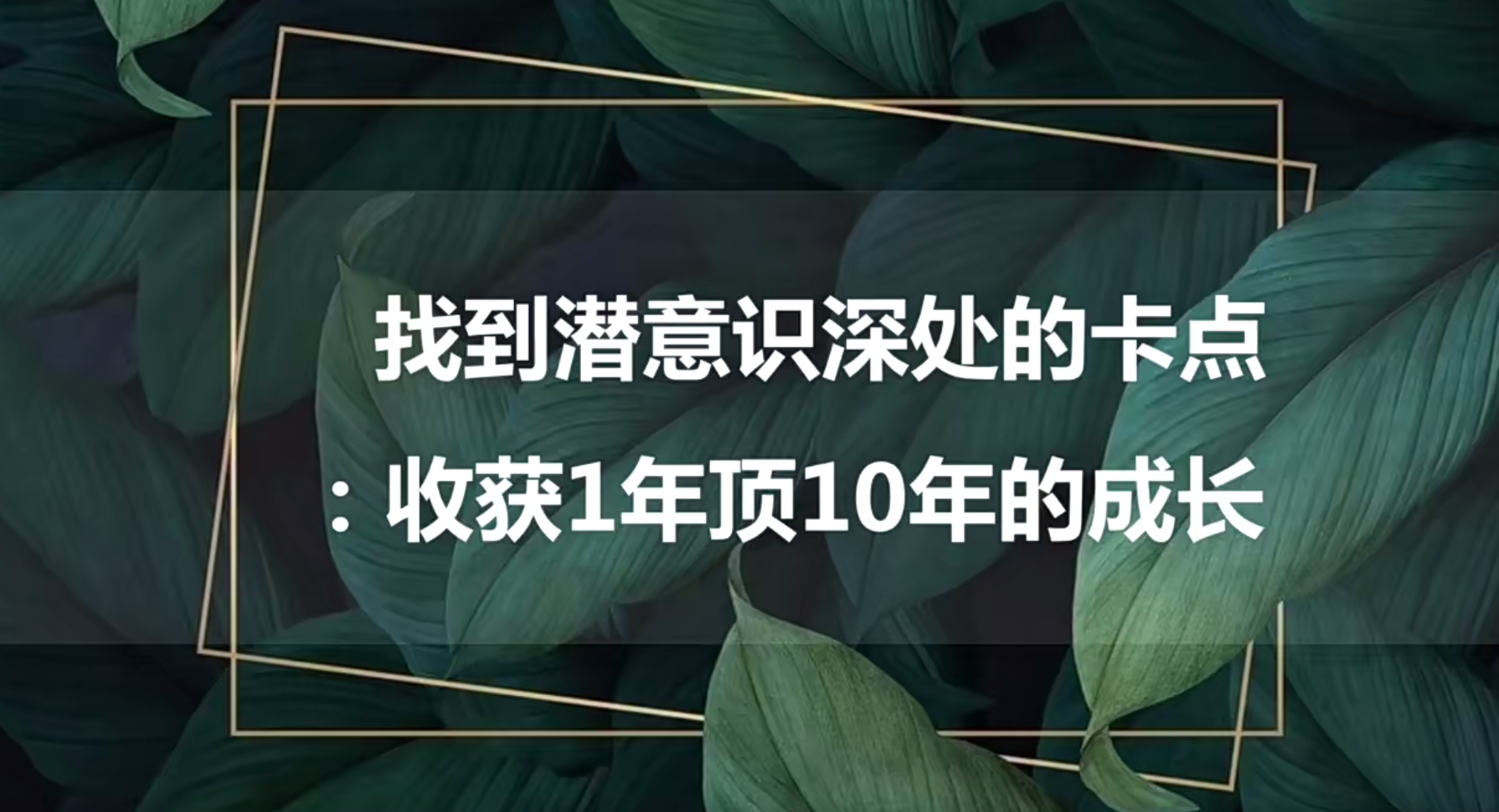 尤尤找到潜意识深处的卡点1集–百度网盘